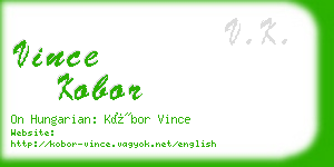 vince kobor business card